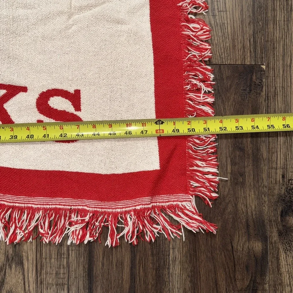 University of South Carolina Gamecocks Blanket Woven 100% Cotton Throw Red VTG